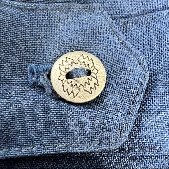 Vintage 80s 90s minimalist blue pleated straight leg old money trousers 8 - Picture 12 of 13